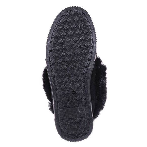 Black fur moccasins, NEW Cozette Ankle Shootie - Picture 6 of 10